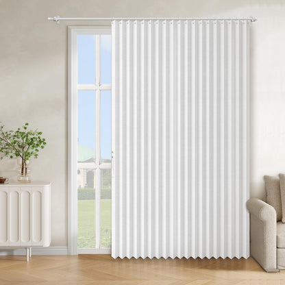 AJAZZ Blackout Accordion Door Magnetic Door Curtain Folding Closet Doors Curtain Invisible for Bedroom Room Living Room Doorway, Grey 42" W x 78" L, 1 Panel