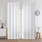 Chyhomenyc 2 Panels White Kitchen Curtains 36 Inch Length Tier Curtain
