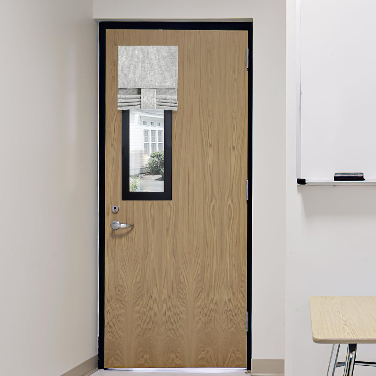 RYB HOME Blackout French Door Curtain, No Drill, W26 x L69, Black, 1 Panel