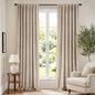 Lazzzy Blackout Curtains Thermal Insulated Curtains Room Window Drapes Super Soft Luxury Curtains for Living Room Bedroom Rod Pocket 2 Panels, 96 Inch Lined | Beige