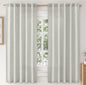 MIULEE Faux Linen Curtains 84 Inch Length 2 Panels Natural Semi Sheer Curtain with Back Tab Rod Pocket, Light Filtering Window Privacy Burlap Drapes for Living Room Bedroom 42W x 84L Linen