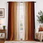 Burnt Orange Curtains 84 Inch Length for Living Room,2 Panels
