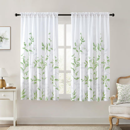 HOMEIDEAS Kitchen Curtains, Short Non-See-Through Privacy Curtains 30"X36"