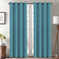 H.VERSAILTEX 100% Blackout Curtains for Bedroom Black Out Curtains 96 inch Thermal Insulated Long Blackout Curtains for Living Room, Energy Saving Curtains for Patio Door Grommet (1 Panel, Jet Black)