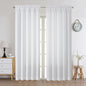 Chyhomenyc 2 Panels White Kitchen Curtains 36 Inch Length Tier Curtain