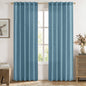 MIULEE Faux Linen Curtains 84 Inch Length 2 Panels Natural Semi Sheer Curtain with Back Tab Rod Pocket, Light Filtering Window Privacy Burlap Drapes for Living Room Bedroom 42W x 84L Linen