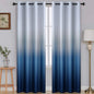 SimpleHome Ombre Black to Grey White Curtains for Living Room 52Wx84L