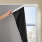 Autohesion Curtains for Windows,Bedroom Blackout Curtains for - Thermal Lnsulated No Drill Curtains Room Darkening Black Small Drapes, JILRON,(1 Panels,35Wx48L inch-Black)