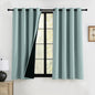 RYB HOME 100% Blackout Black Curtains for Bedroom Living Room 84 inch Long