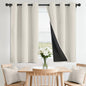 SimpleHome Cream 100% Blackout Curtains Room Darkening Living Room 84 Inch