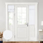HOMEIDEAS 100% Blackout Linen Door Curtains for French Door 26x68 Inch