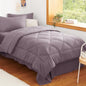 CozyLux Full Comforter Set 82"x86" Dark Grey - 7 Piece Bed in a Bag