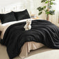 Litanika Queen Comforter Set Sage Green, 3 Pieces Lightweight Solid Bed Set