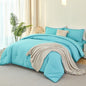 PERFEMET 5 Pieces Lavender Purple Comforter Set Twin Girls Pom Bedding Sets