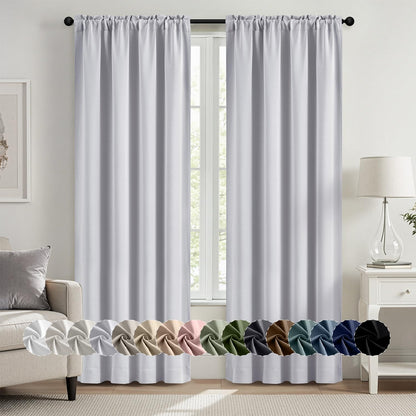MIULEE Halloween Black Blackout Curtains for Bedroom Room 40"x63" 2 Panels