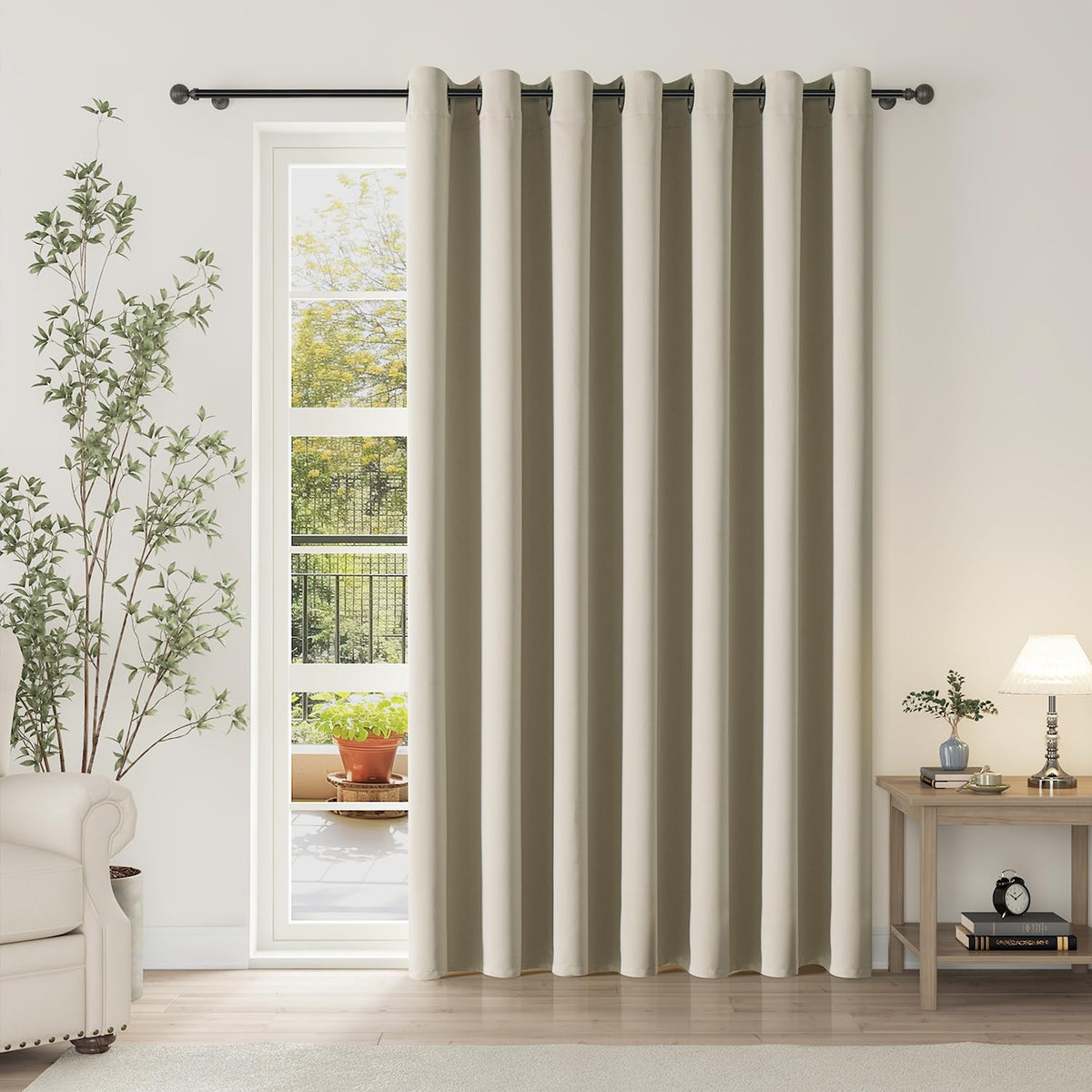ChrisDowa Blackout Curtains Door Curtain for Doorway Privacy Closet Drapes