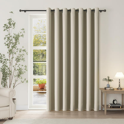 ChrisDowa Blackout Curtains Door Curtain for Doorway Privacy Closet Drapes