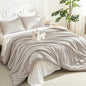 Litanika Queen Comforter Set Sage Green, 3 Pieces Lightweight Solid Bed Set