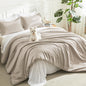 Litanika Queen Comforter Set Sage Green, 3 Pieces Lightweight Solid Bed Set