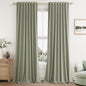 Guken Cream Linen Blackout Curtains 84 Inch Length 2 Panels Set for Living Room Bedroom Back Tab Thermal Insulated 100% Black Out Drapes Room Darkening Window Curtain Ivory Natural Beige
