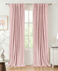 Linen Total Blackout Curtains for Bedroom Living Room 84 Inch, Cream