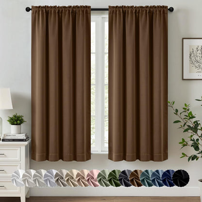 MIULEE Halloween Black Blackout Curtains for Bedroom Room 40"x63" 2 Panels