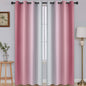 SimpleHome Ombre Black to Grey White Curtains for Living Room 52Wx84L