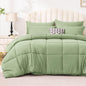 Love's cabin Full Comforter Set Black, 7 Pieces Full Bed in a Bag, All Season Bedding Sets with 1 Comforter, 1 Flat Sheet, 1 Fitted Sheet, 2 Pillowcase and 2 Pillow Sham