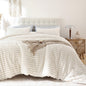 Smoofy Fluffy Queen Size Comforter 3 PCS - Pink Fleece Bedding Set