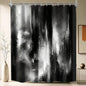 Rustic Brown Striped Shower Curtain Abstract Ombre Vintage Modern Masculine