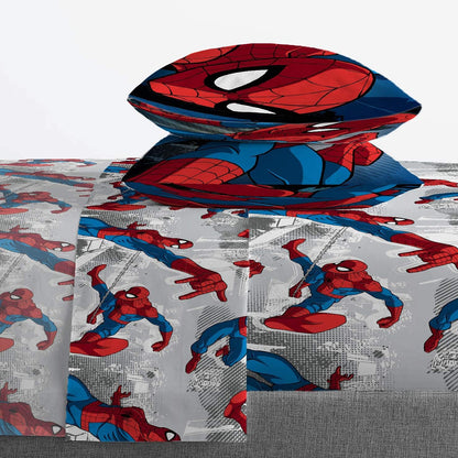 Marvel Spiderman Full Size Comforter Set 5 Piece Kids Bedding, Multi