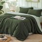 Bedsure Blue Bedding Set Queen Bed in a Bag Contrasting Bed 7 Pieces