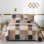 Mybedsoul Boho Quilts Queen Size, Patchwork Floral Bedding Set, Blue