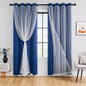 XiDi Blackout Curtains for Girls Bedroom Decor Pink Kids Rainbow Curtains