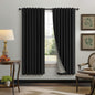 100% Blackout Curtains 84 Inch Length 2 Panels Set Neutral Boho Linen Farmhouse for Bedroom Windows Living Room Darkening Thermal Insulated Drapes Natural Cream Ivory 7ft Long Back Tab Pleated Pocket