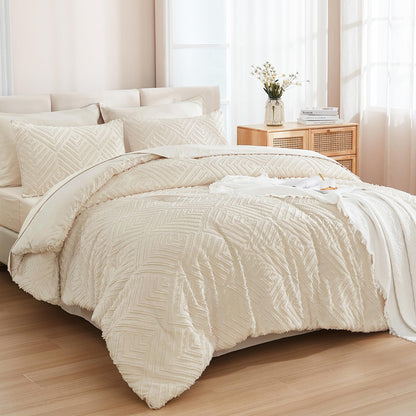 Andency King Size Comforter Set, Dark Emerald Green, 7 Pieces