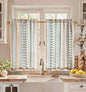 Miss Adola 36 Inch Length Kitchen Tier Curtains Pumpkin Leaf Cafe Curtains