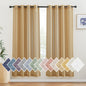NICETOWN Semi Sheer Linen Ivory Curtains for Bedroom, W52xL84, 2 Panels