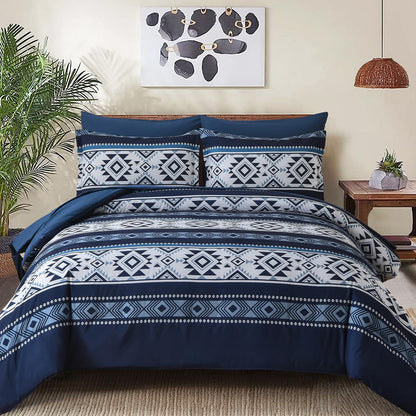 Anibedding Brown Full Size Comforter Set, 7 Pieces Boho Western Bedding Set