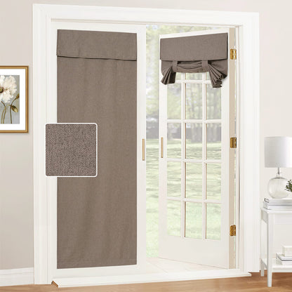 RYB HOME Tricia Room Darkening Curtains for French Door,Door Curtain Blinds