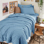 Queen Comforter Set - 7PCS Bed in a Bag, Seersucker Bedding Set, Dark Grey