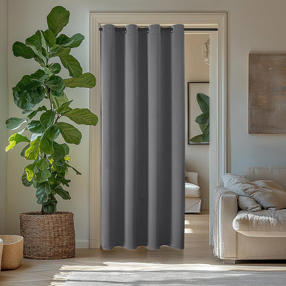 ChrisDowa Blackout Curtains Door Curtain for Doorway Privacy Closet Drapes