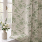 Boho Floral 100% Blackout Curtains 84 Inch 2 Panels Linen Texture