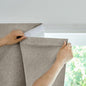 Jilron Adhesive Curtain,100% Blackout Curtains, No Drilling, Suitable for Multi-Scenes Privacy Protection (Black - W35 × L60 in)