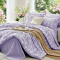 MUXHOMO Queen Comforter Set, 7-Piece Floral Bed in a Bag, Sage Green