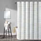 Lush Decor Ombre Stripe Yarn Dyed Cotton Shower Curtain, 72" W x 72" L, Navy & Multi - Fabric Shower Curtains - Striped Bathroom Curtain - Farmhouse & Coastal Decor
