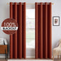 MIULEE 100% Blackout Linen Curtains for Bedroom 52x90 Inches Natural Beige