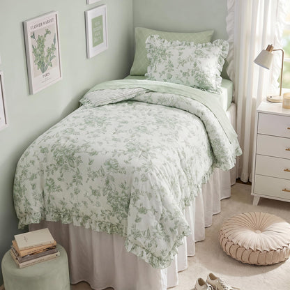 Madison Park Essentials Pink Floral Comforter Set with Sheets Twin XL,5pc