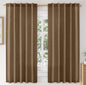 MIULEE Faux Linen Curtains 84 Inch Length 2 Panels Natural Semi Sheer Curtain with Back Tab Rod Pocket, Light Filtering Window Privacy Burlap Drapes for Living Room Bedroom 42W x 84L Linen