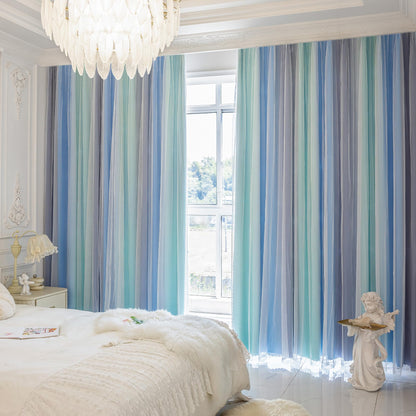 XiDi Blackout Curtains for Girls Bedroom Decor Pink Kids Rainbow Curtains